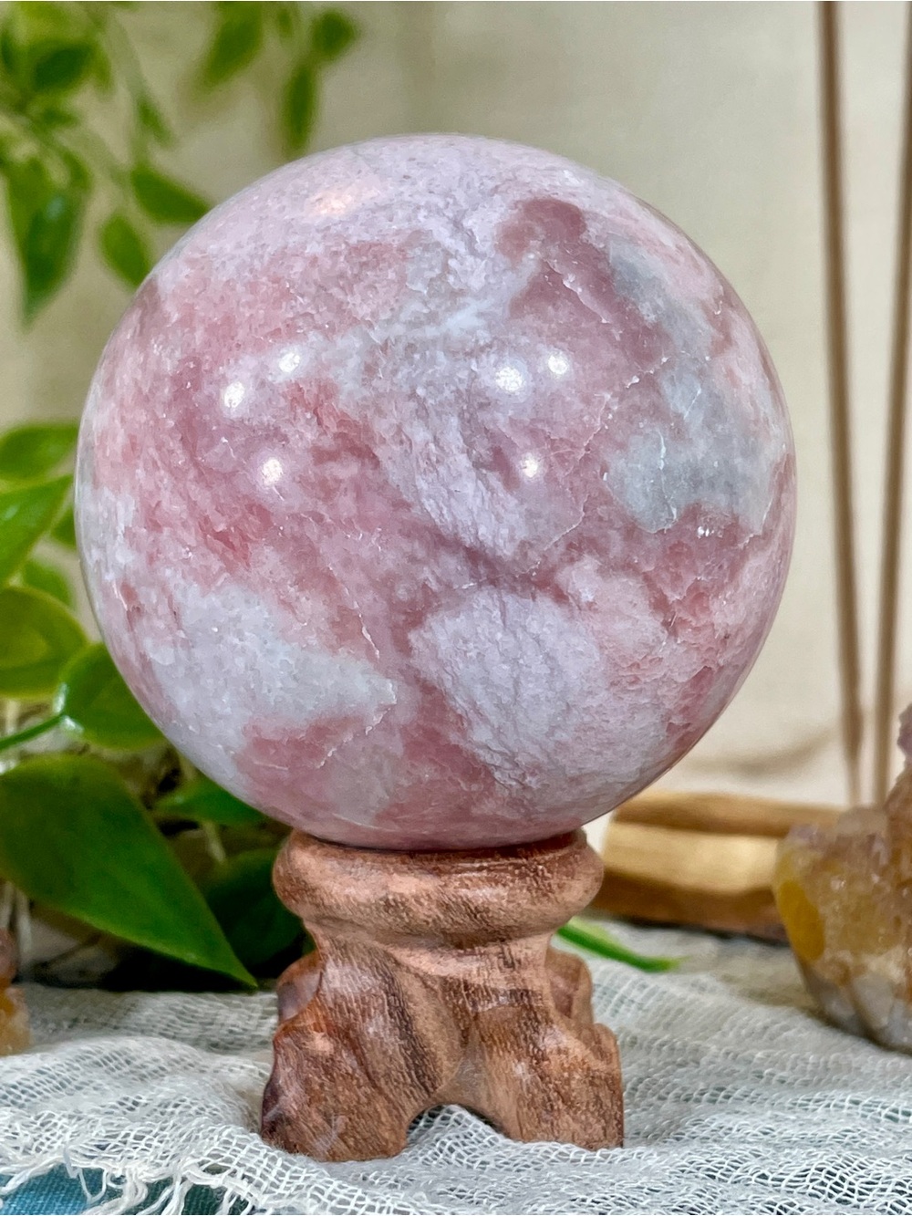 !!! NEW !!! 2732 Pink Opal Crystal Sphere